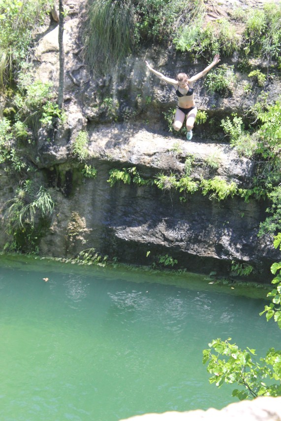 cliff jumping